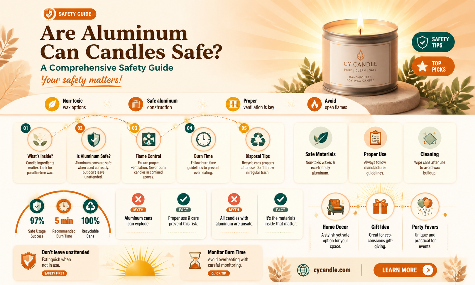 are aluminum can candles safe