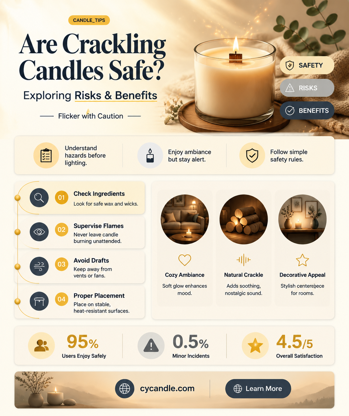 are crackling candles safe