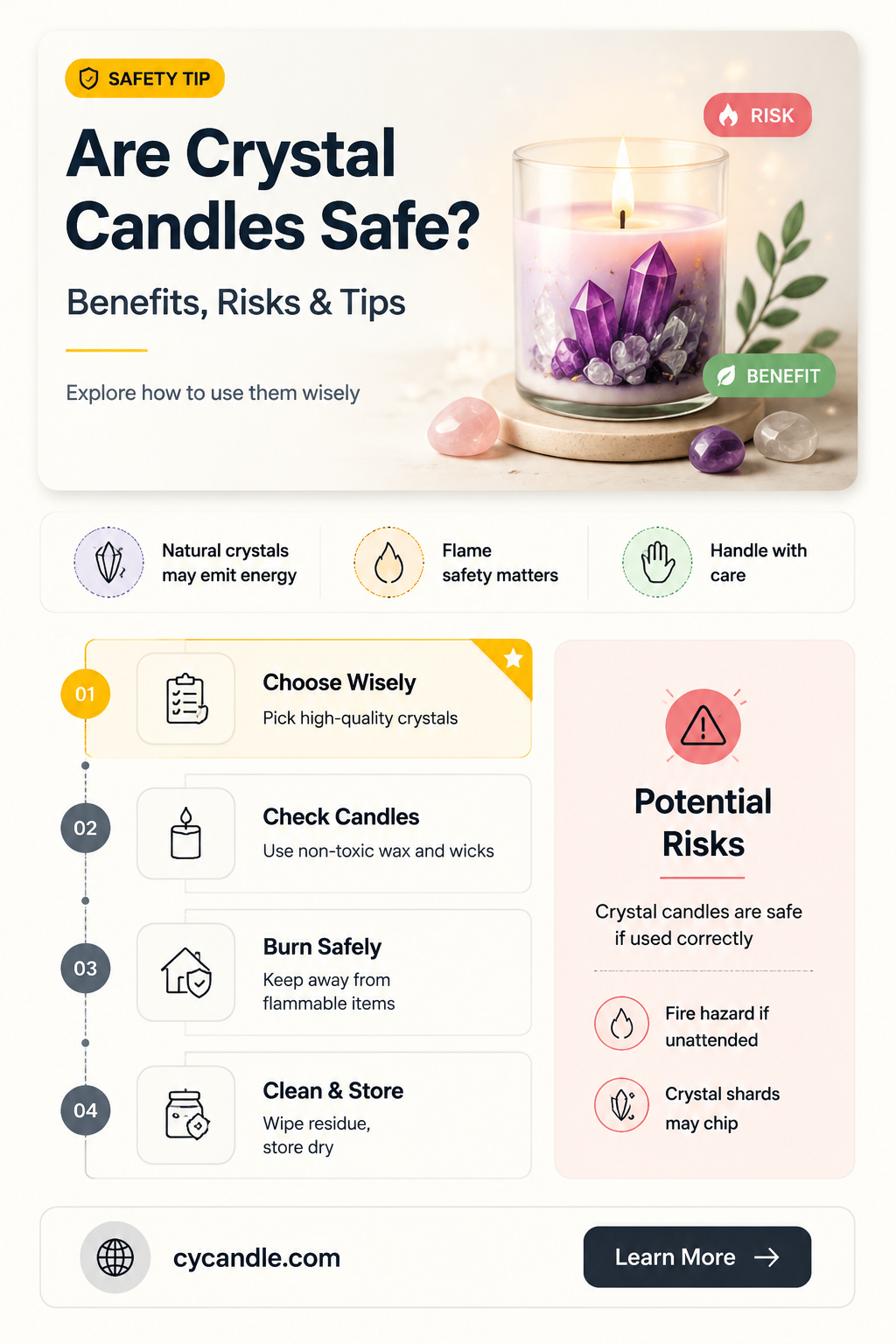 are crystal candles safe