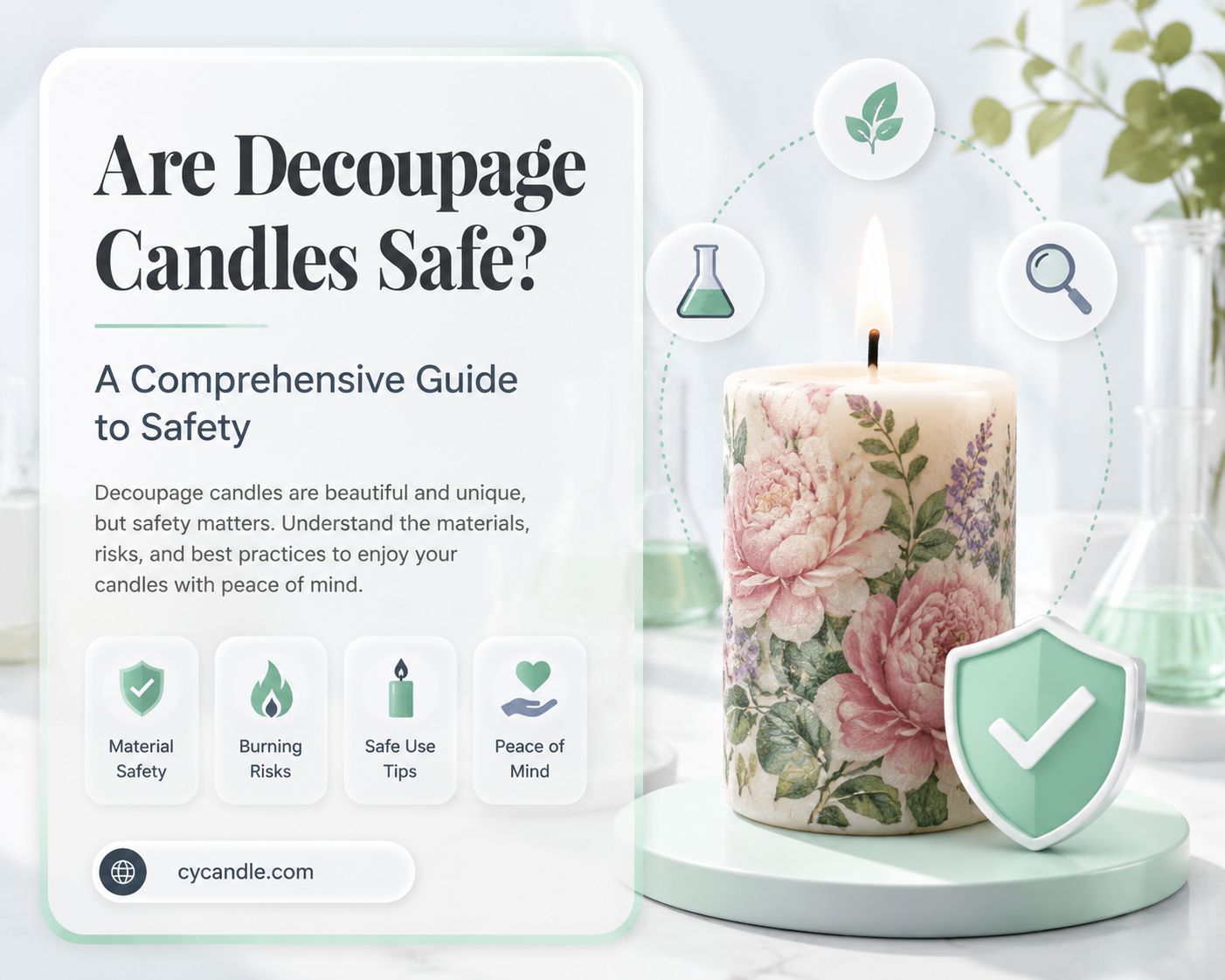 are decoupage candles safe