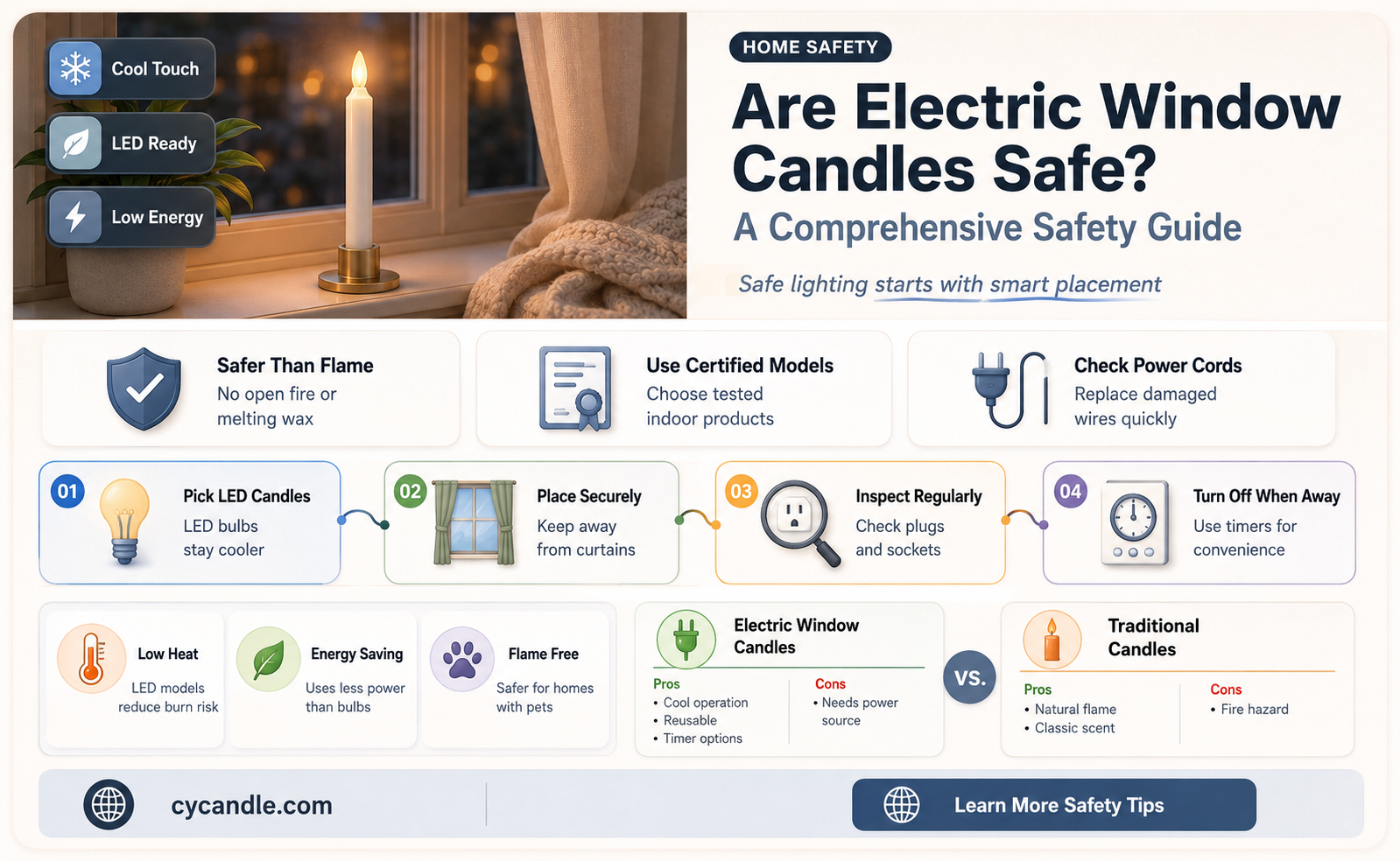 are electric window candles safe