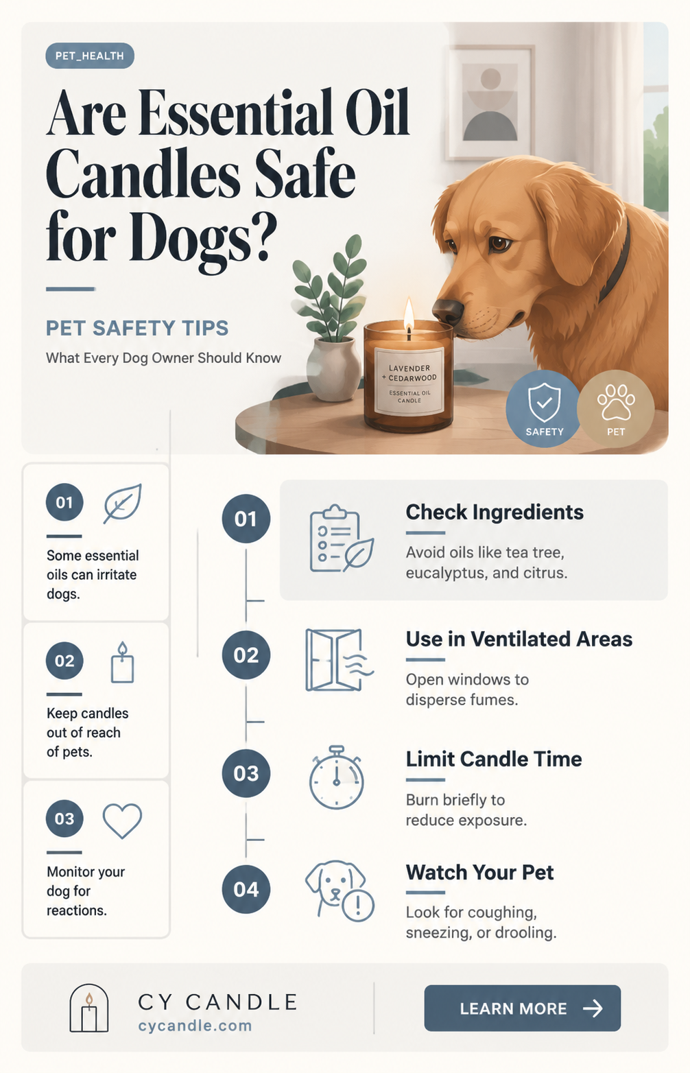are candles made with essential oils safe for dogs