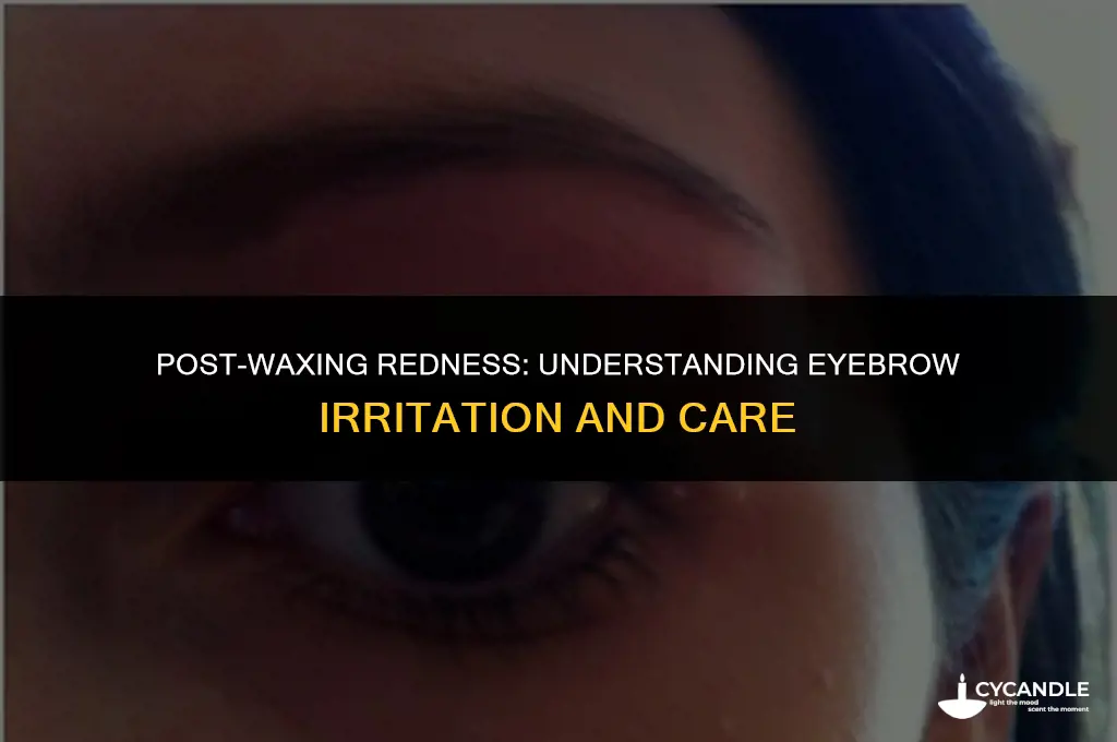 are eyebrows red after waxing