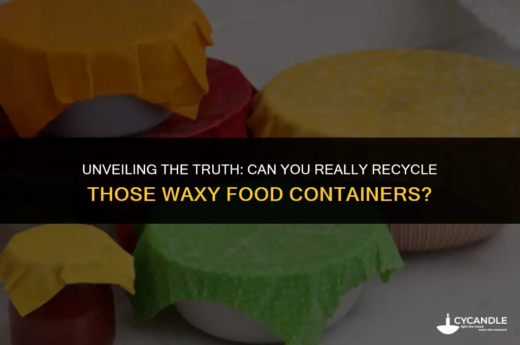 are food waxed containers recycable