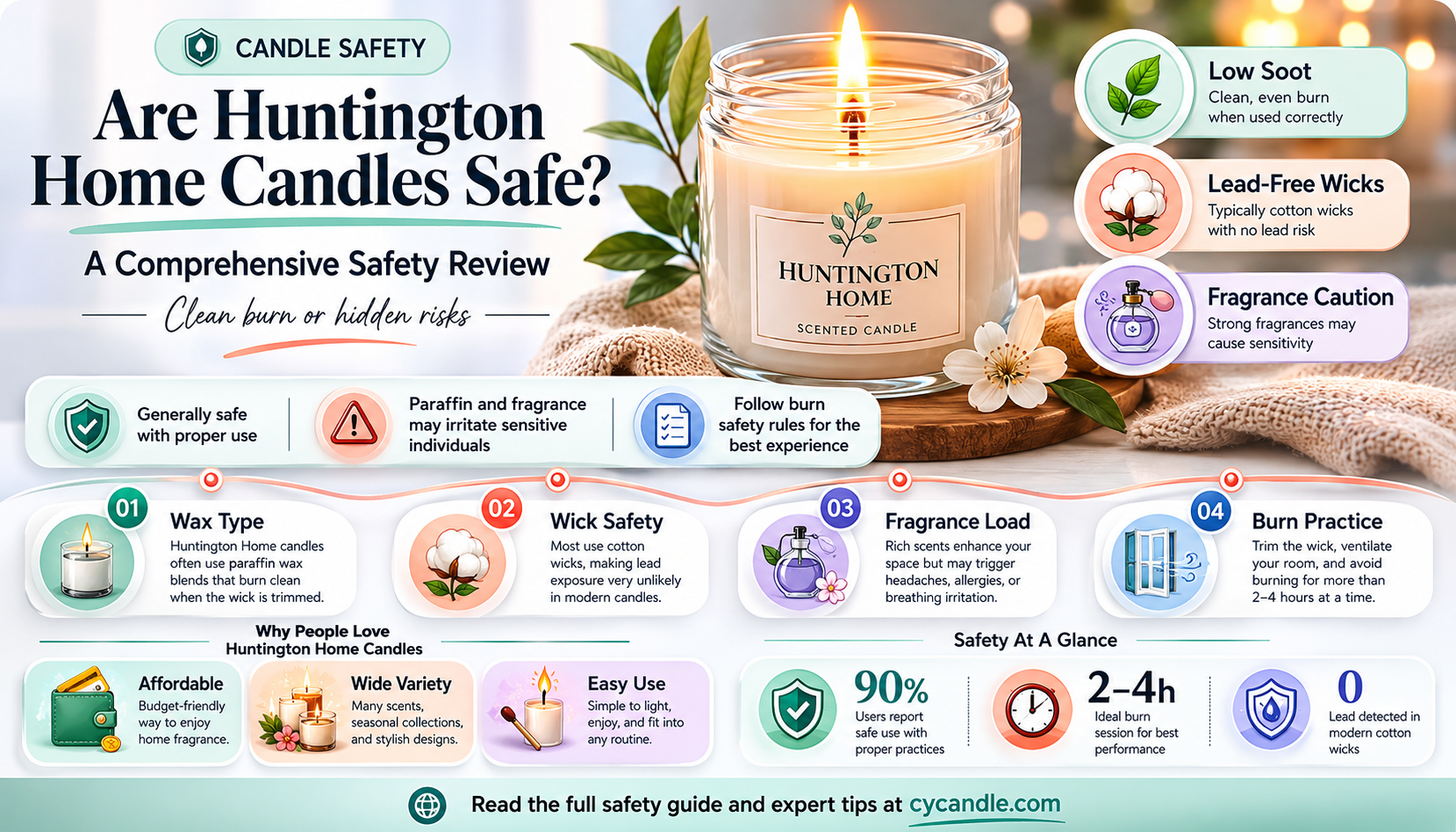 are huntington home candles safe