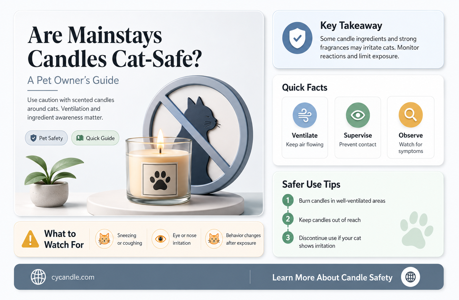 are mainstays candles safe for cats