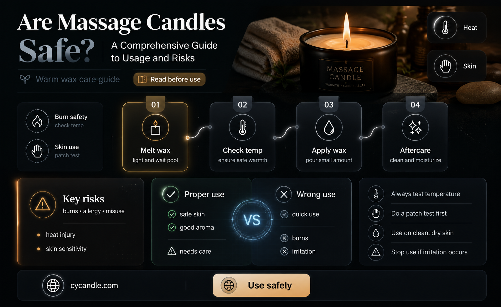 are massage candles safe