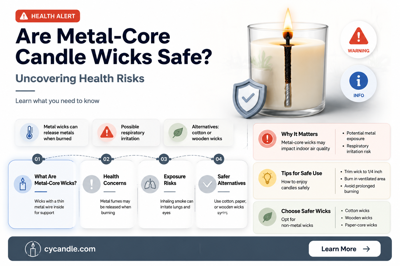 are candle wicks containing metal harmful