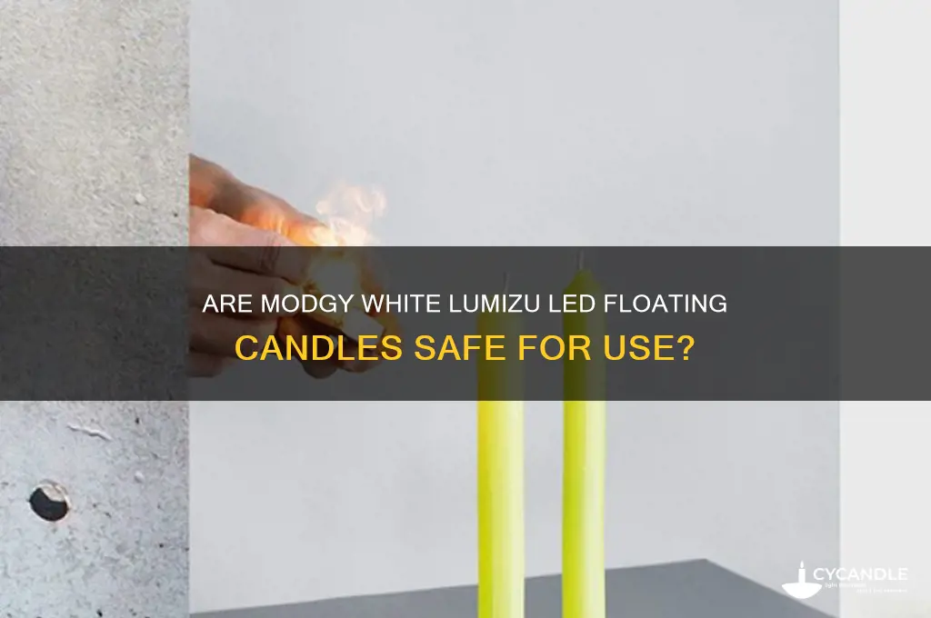 are modgy white lumizu water-activated led floating candles safe