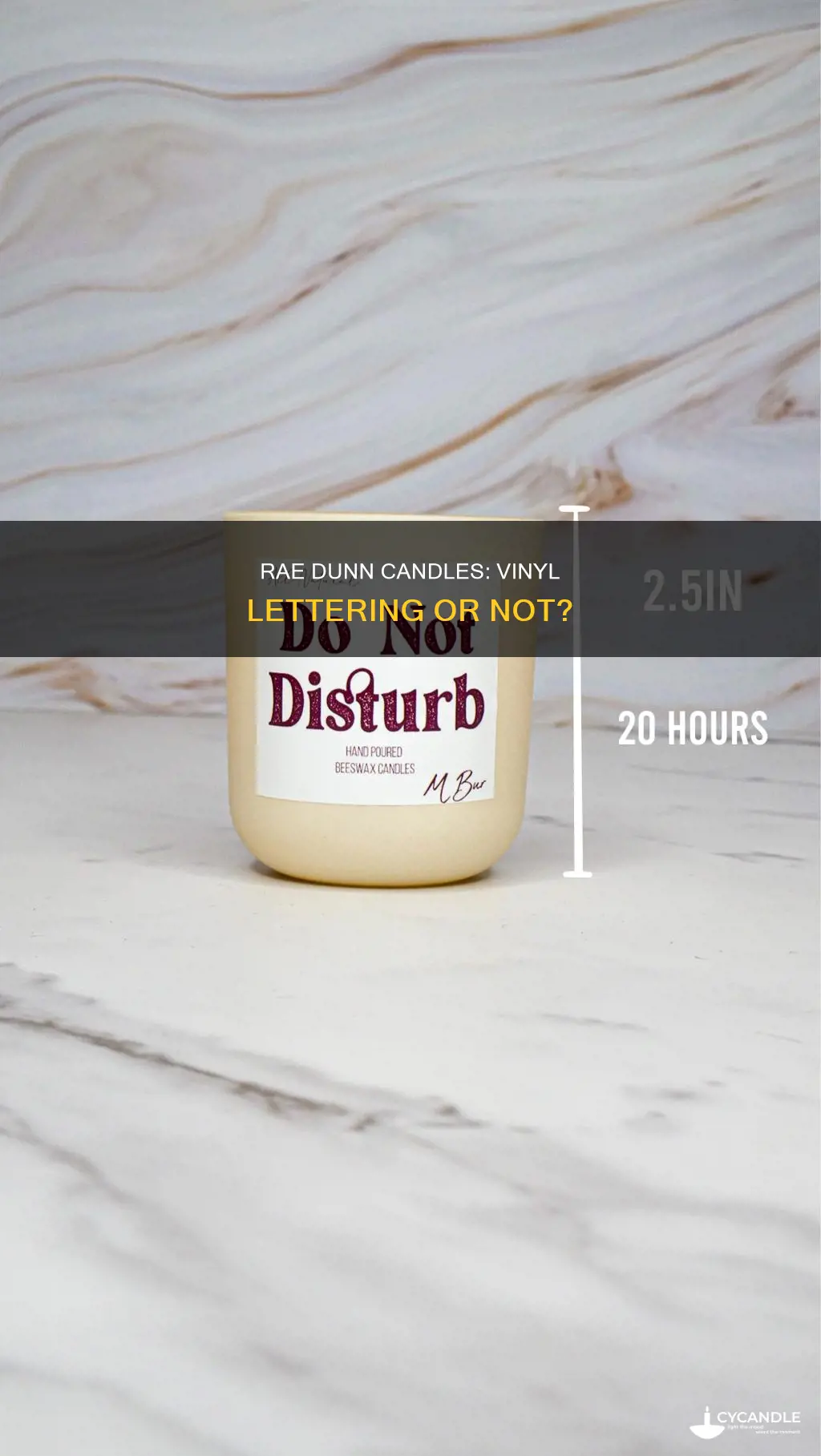 are rae dunn candles made with vinyl letters