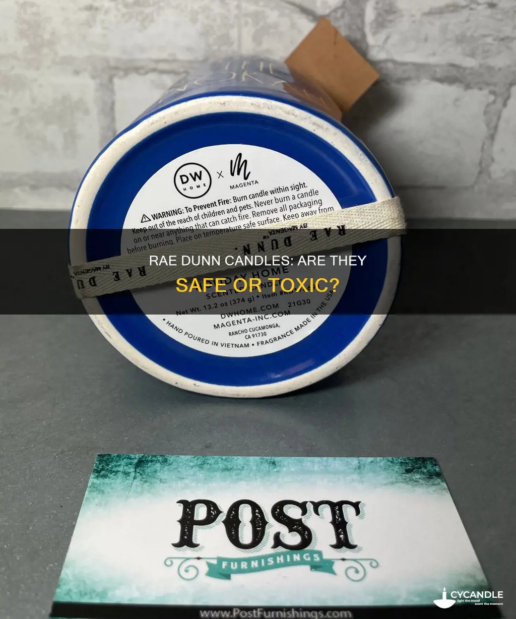 are rae dunn candles toxic