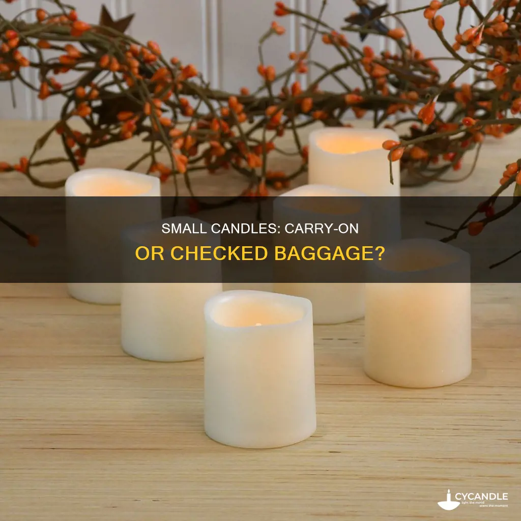 are small candles allowed to carry on an airpllane