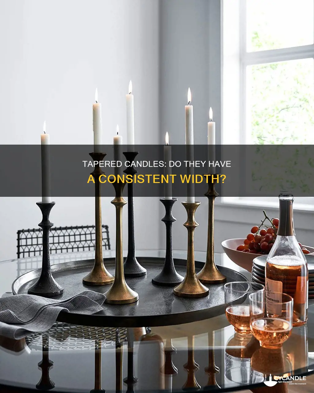 are tapered candles a consistent width