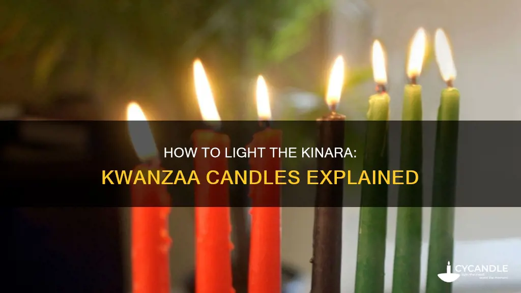 are the candles lit all at once in kwanzaa