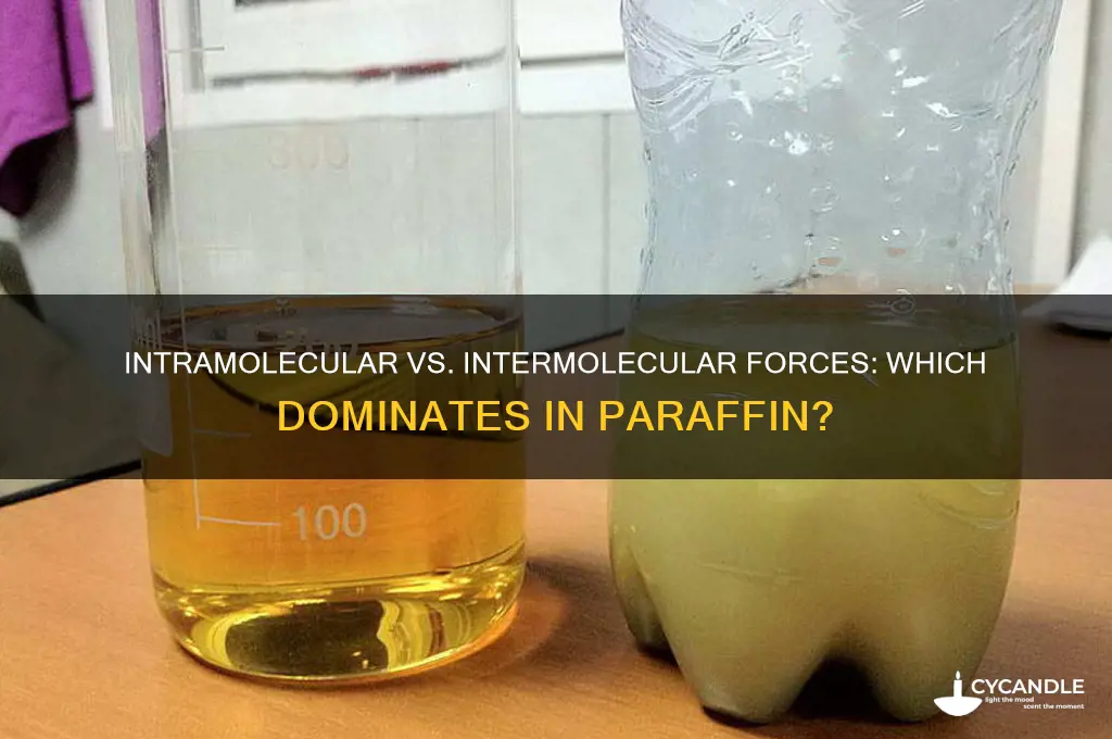 are the intermolecular or the intramolecular forces greater in paraffin