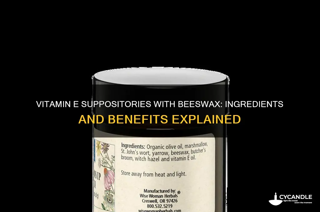 are the vitamin e suppositories made with beeswax