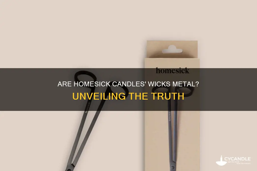 are the wicks on homesick candles metal