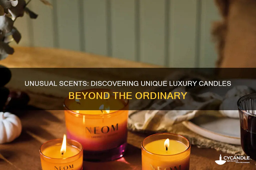 are there any luxury candles with unique or unusual scents