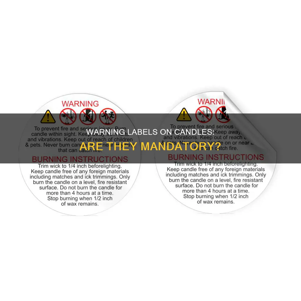 are warning labels on candles required