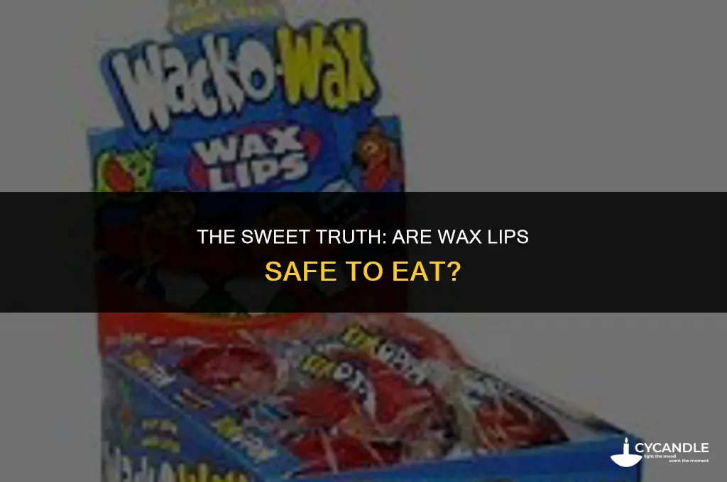 are wax lips edible