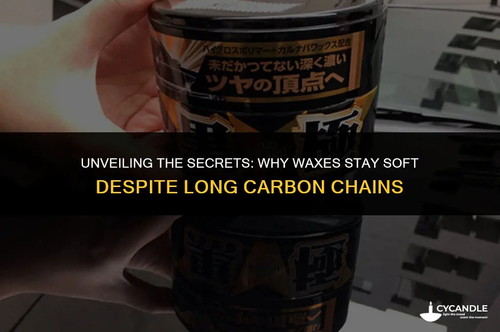 are waxes soft because of the long carbon chains
