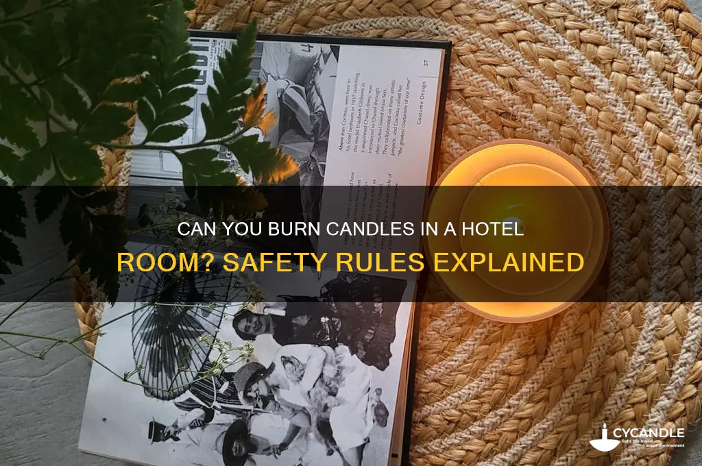 are you allowed to burn candles in a hotel room