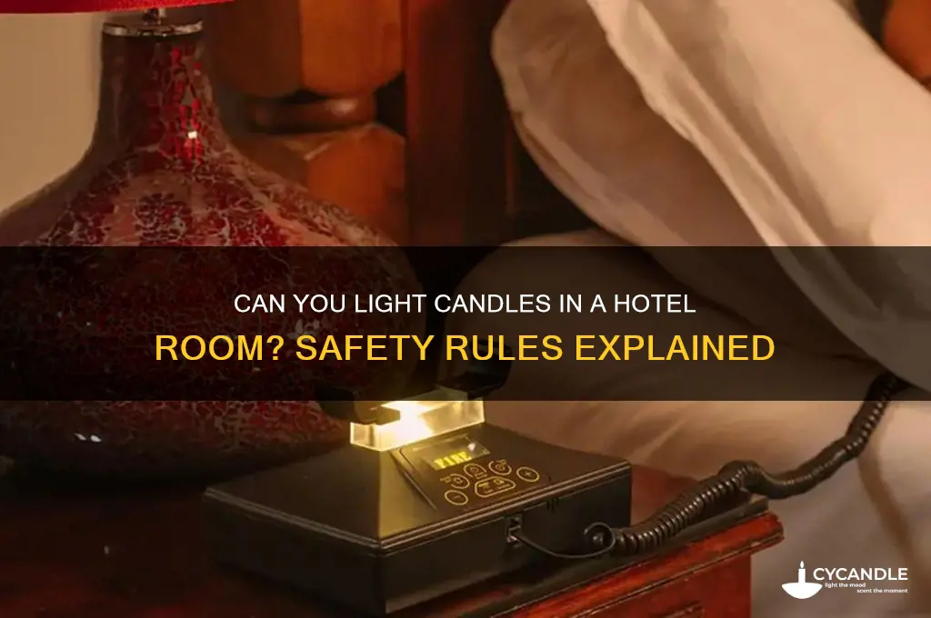 are you allowed to light candles in a hotel room