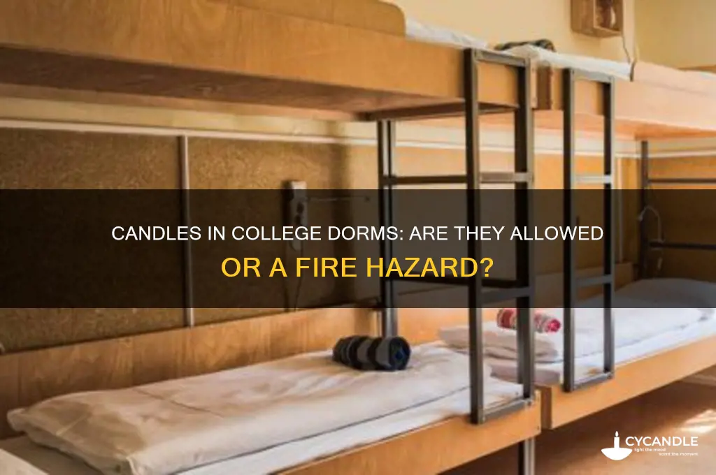 are you allowed to light candles in college dorms