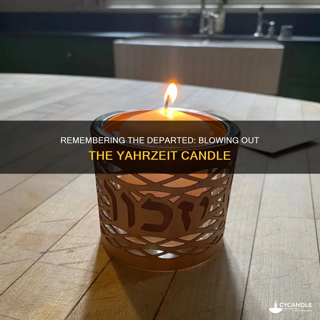 are you supposed to blow out the yahrzeit candle
