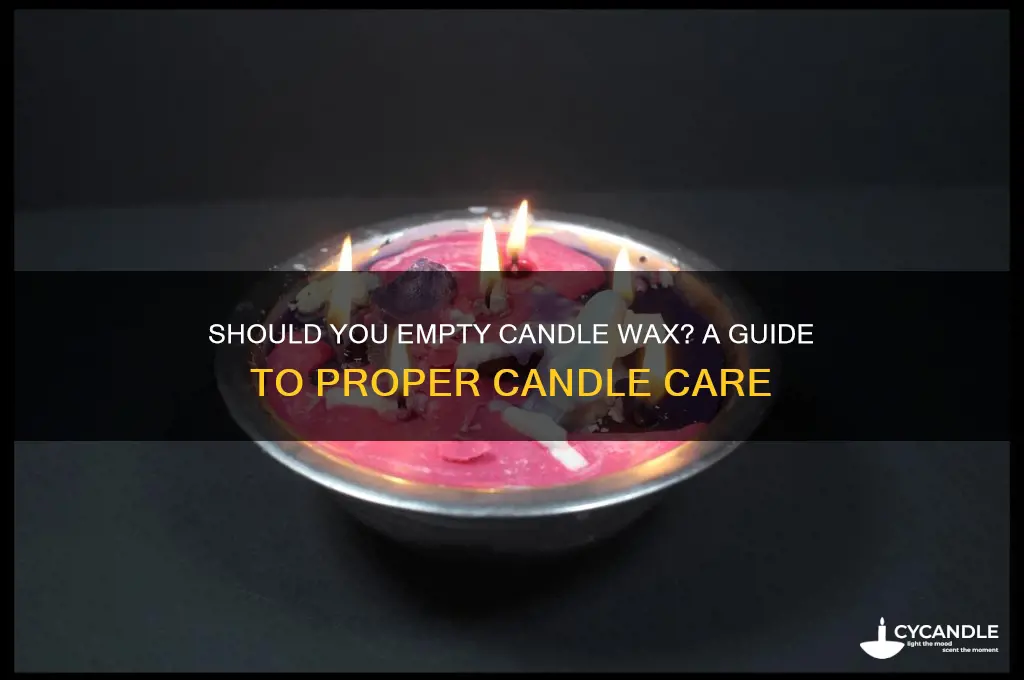 are you supposed to empty candle wax