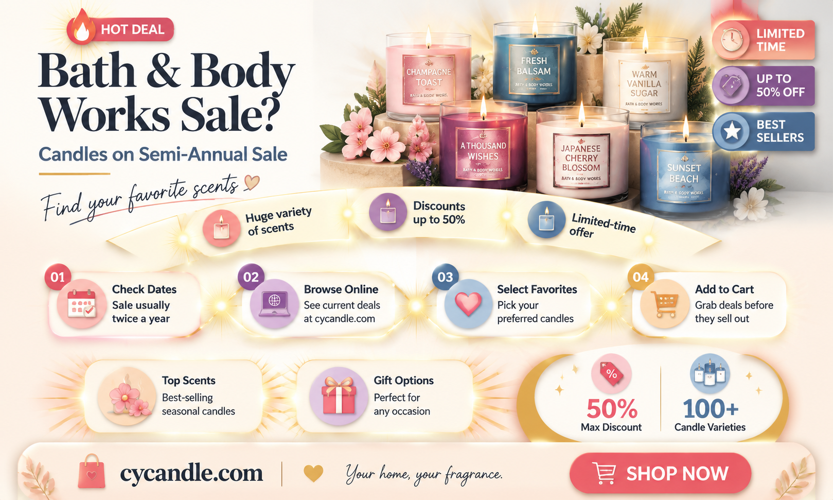 are candles included in the semi annual sale