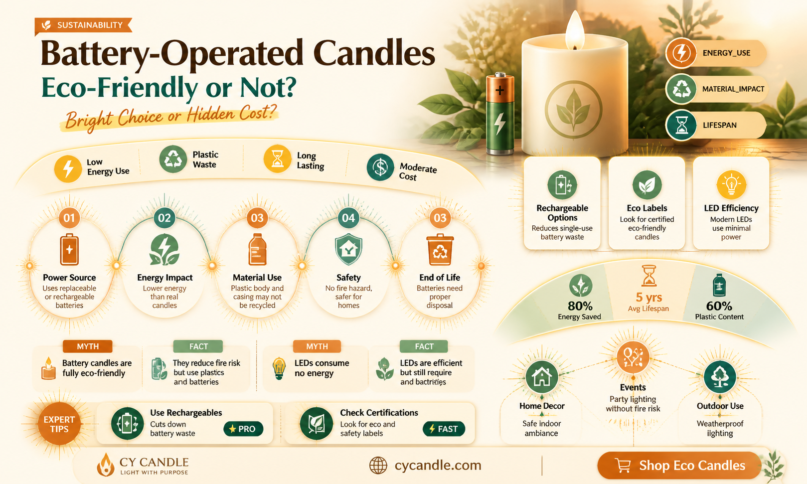 are battery operated candles better for the environment