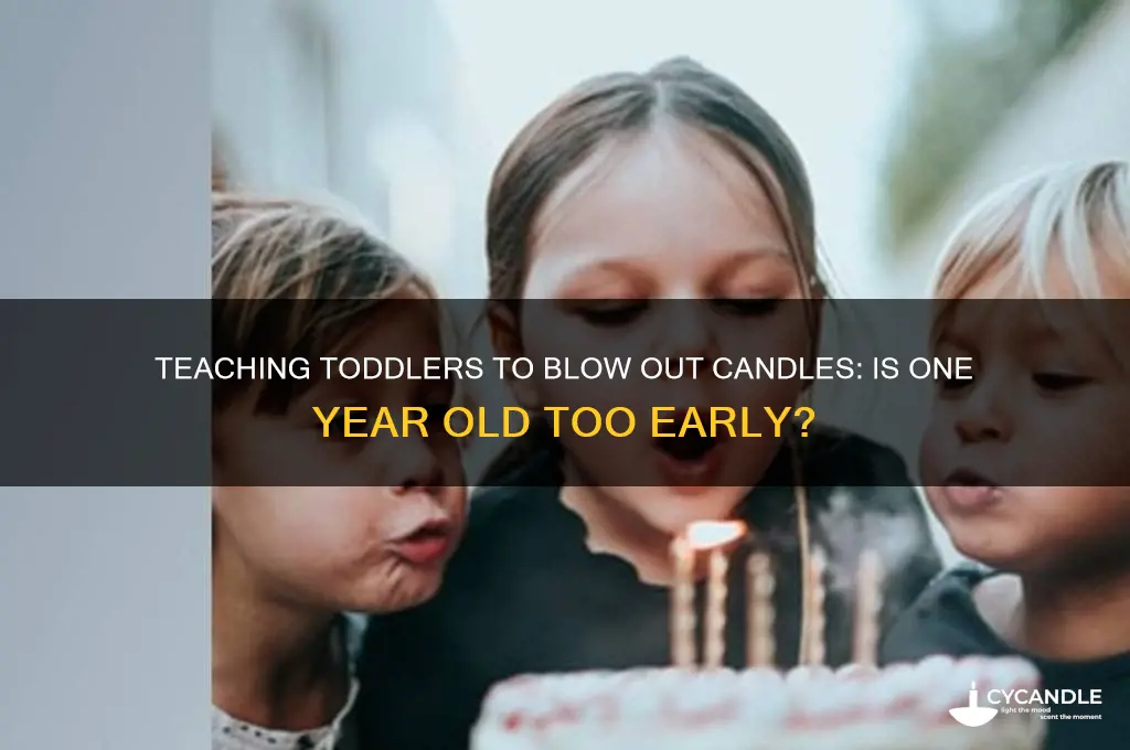 can 1 year old blow out candle