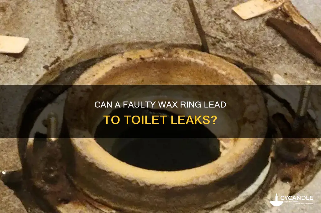 can a bad wax ring cause a leak