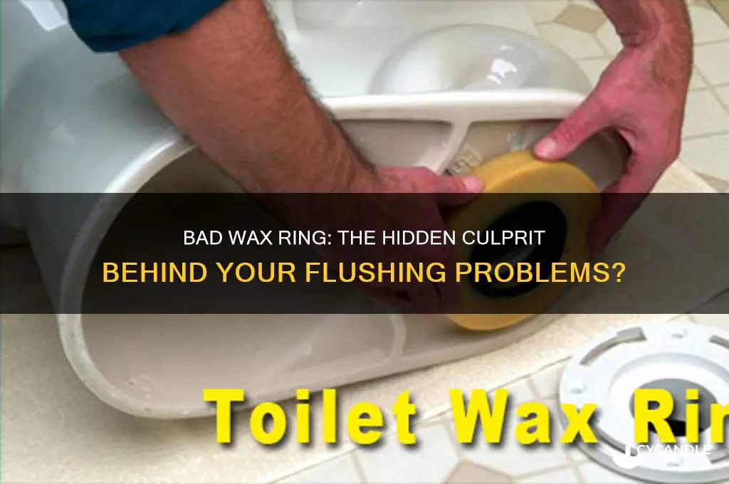can a bad wax ring cause flushing problems