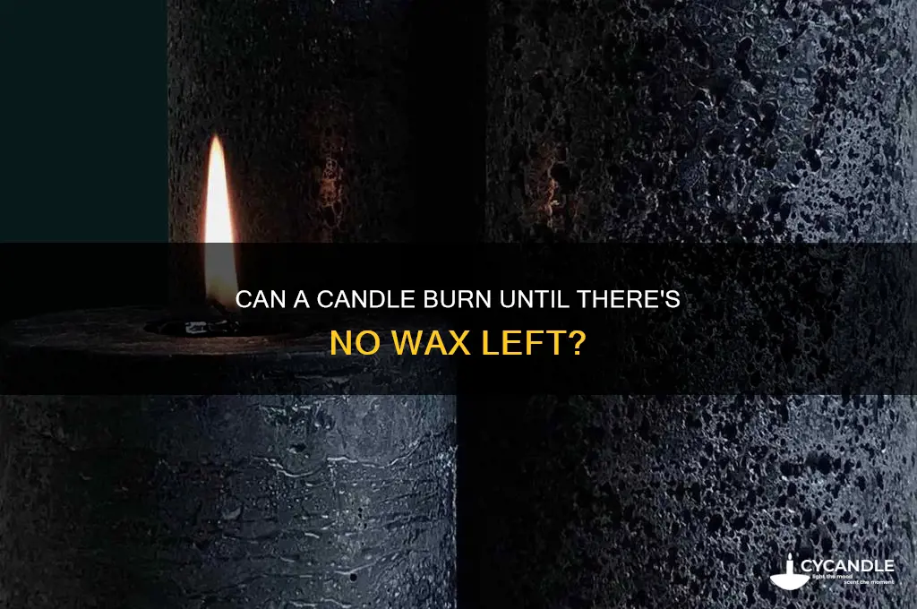 can a candle burn until theres no wax left
