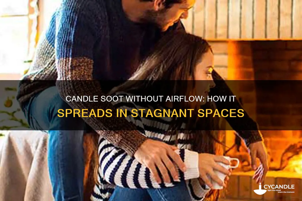 can a candle get soot on something if no circulation