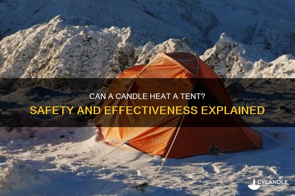 can a candle heat a tent