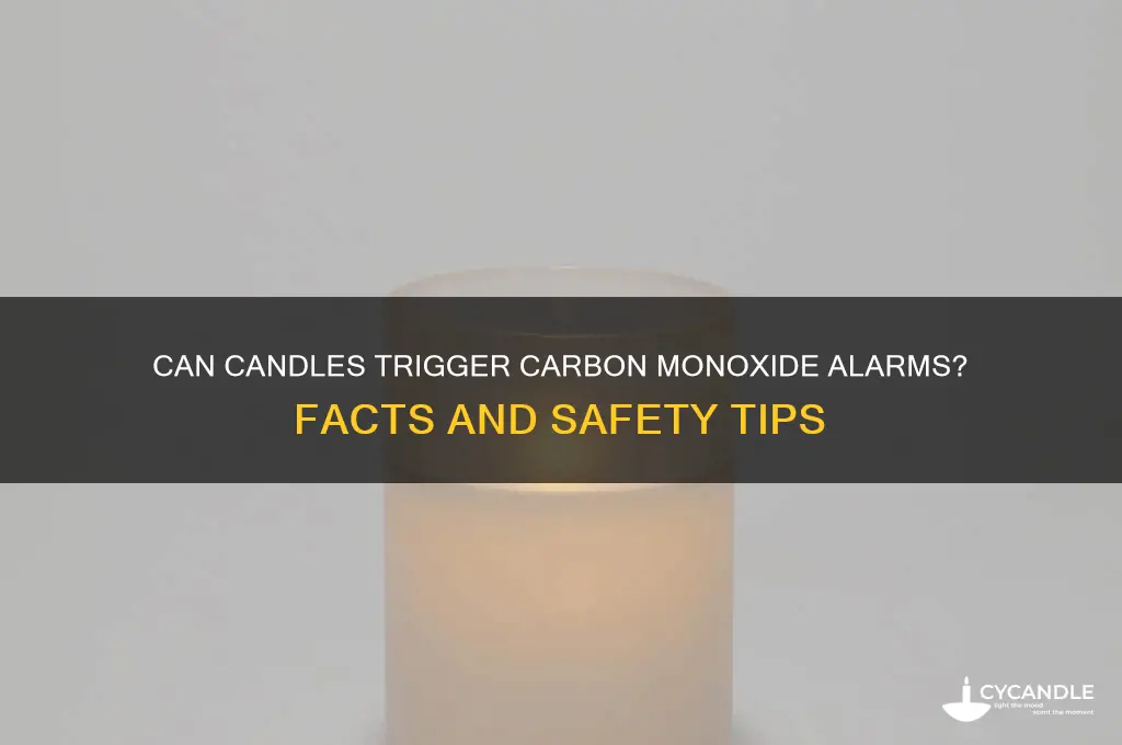 can a candle set off a carbon monoxide alarm