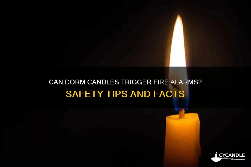 can a candle set off a fire alarm dorm