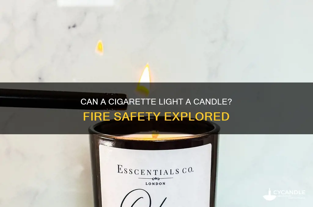 can a cigarette candle catch fire