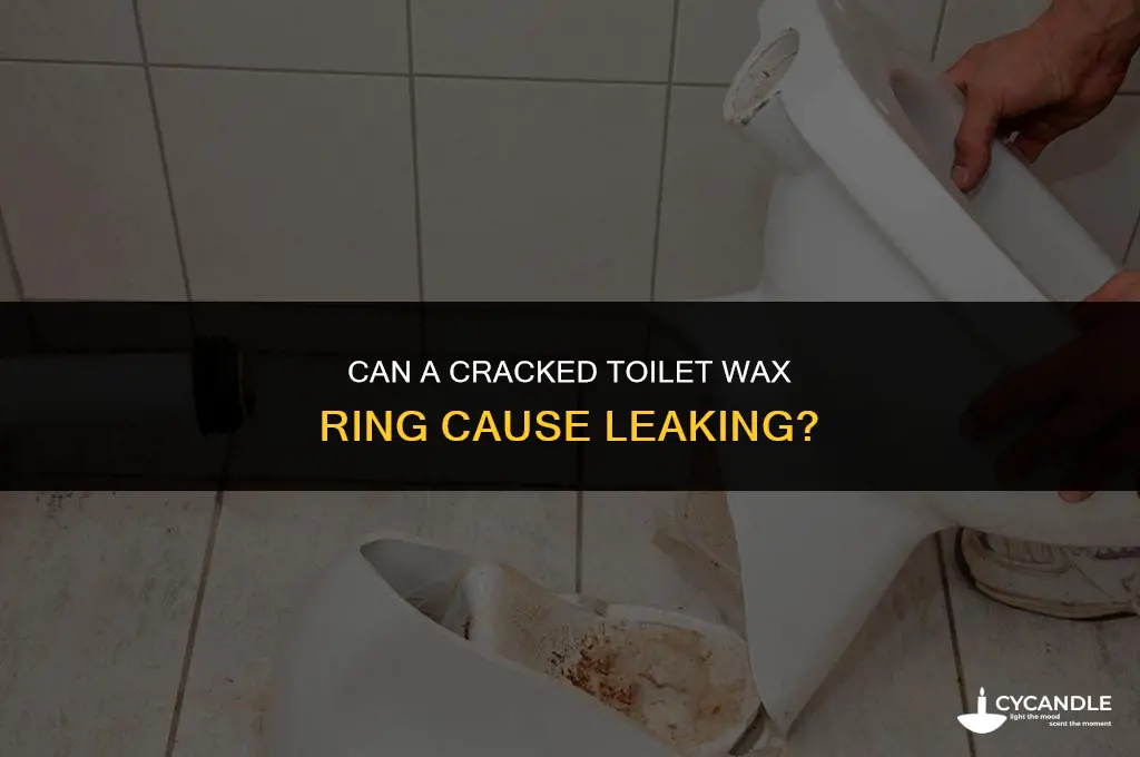 can a cracked toilet wax ring cause leaking