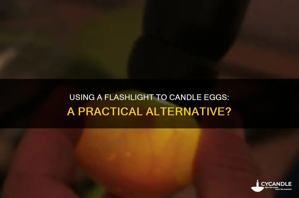can a flashlight be used to candle an egg