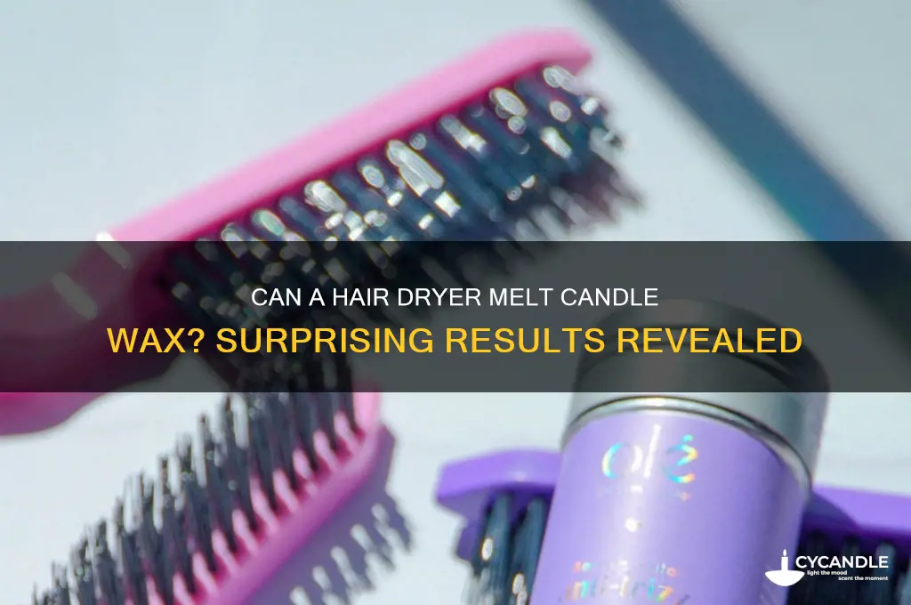 can a hair dryer melt candle wax