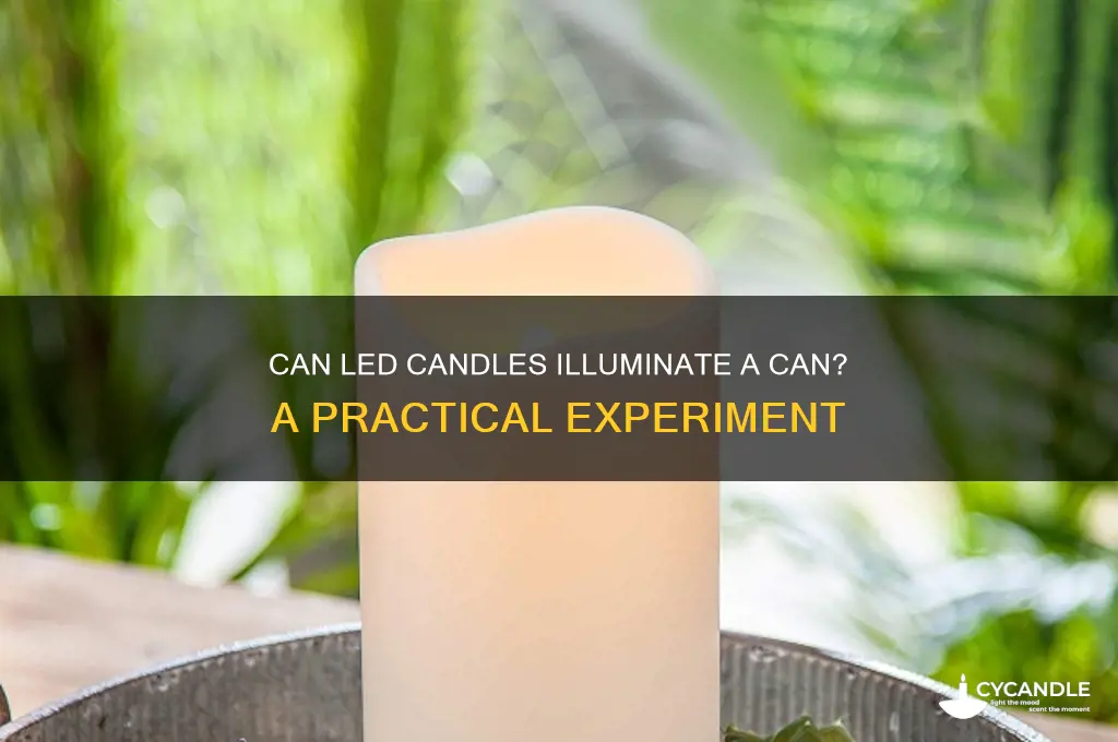 can a led candle light up a can