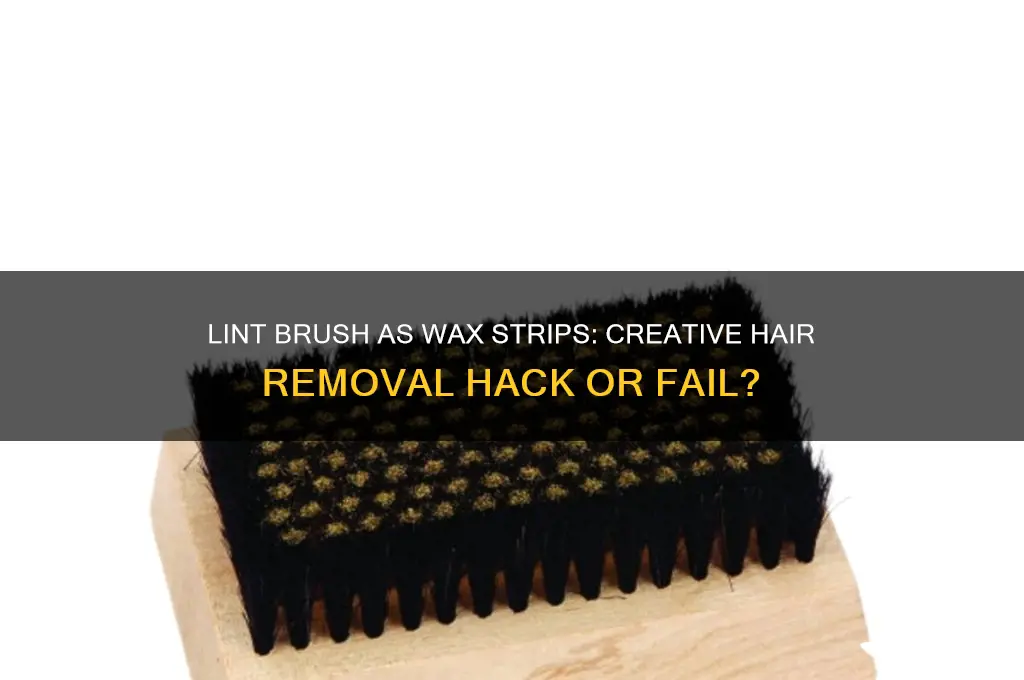 can a lint brush be used as wax strips