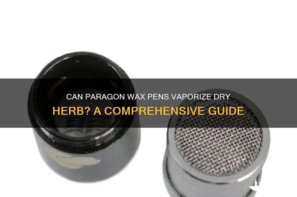 can a paragon wax pen be used for dry herb