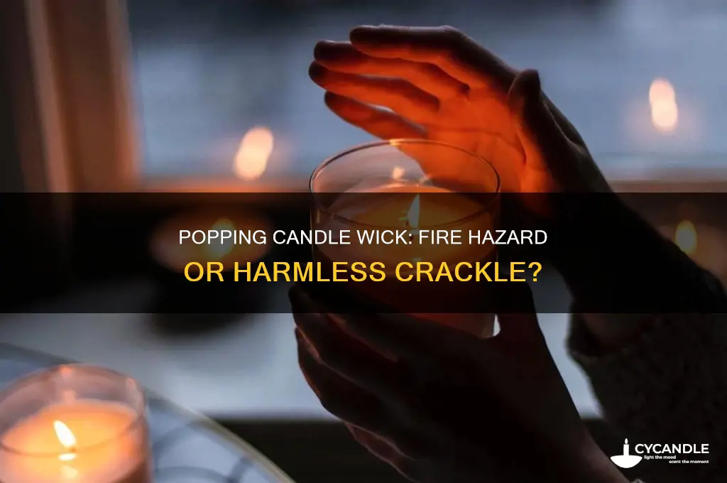 can a popping candle wick cause fires