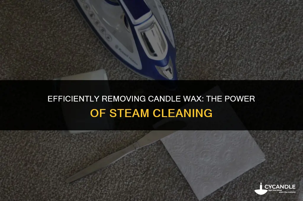 can a steamer remove candle wax