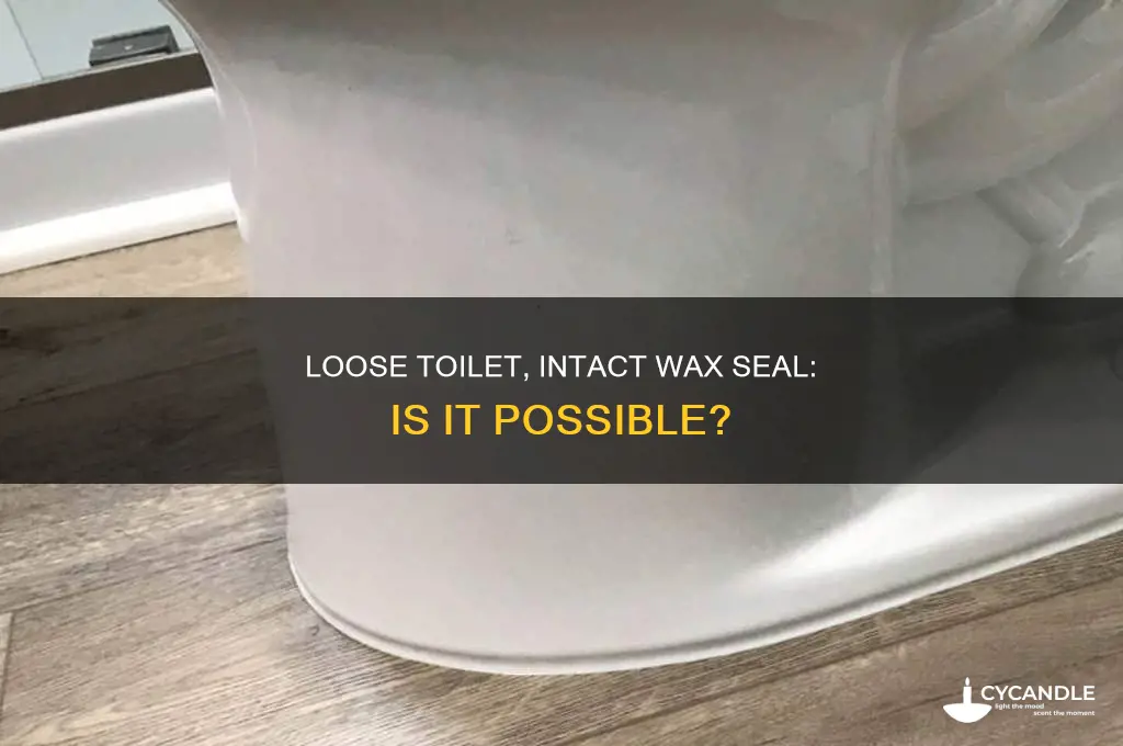 can a toilet be loose without damaging the wax seal